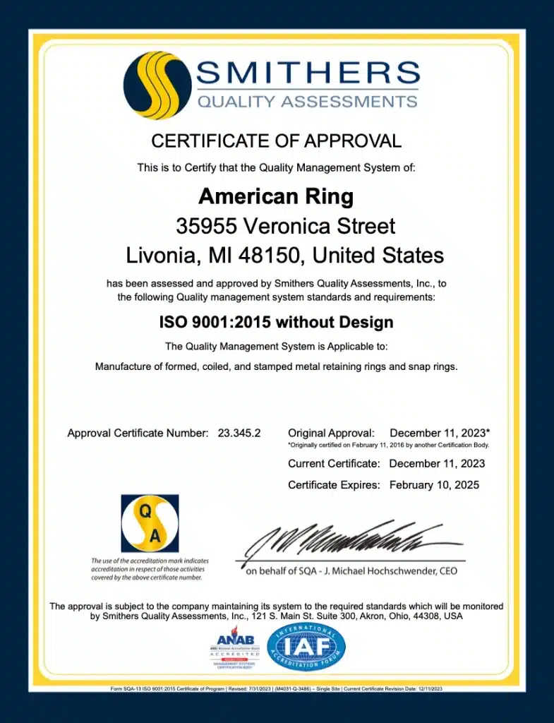 ISO 9001-2015 Livonia