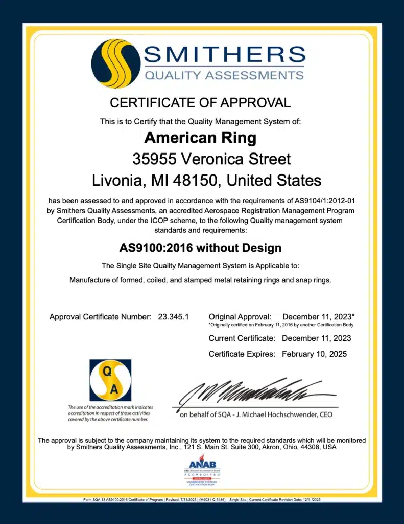 ISO AS9120-2016 Livonia