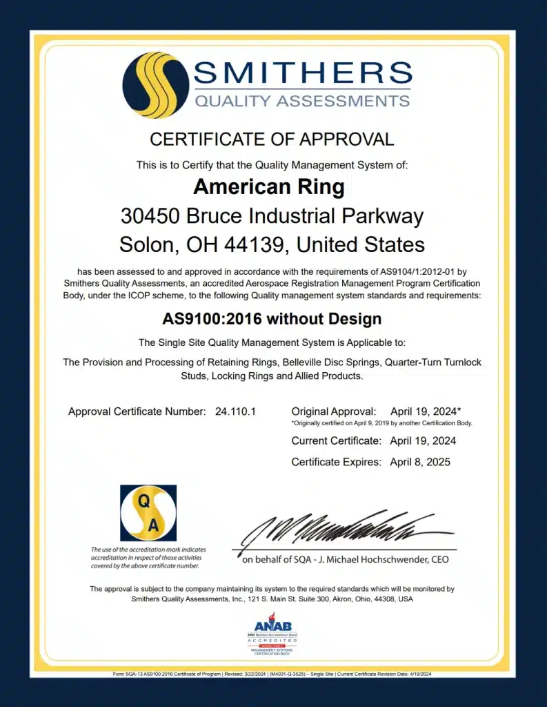 ISO AS9100 Solon OH