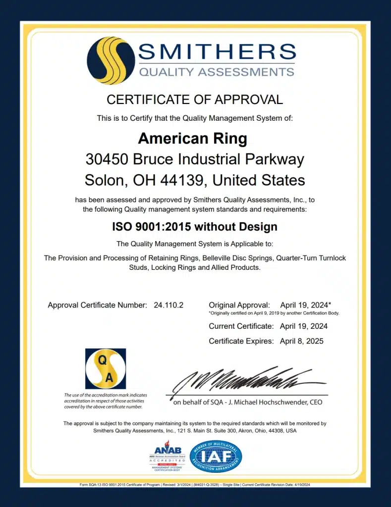 ISO 9001 Solon OH